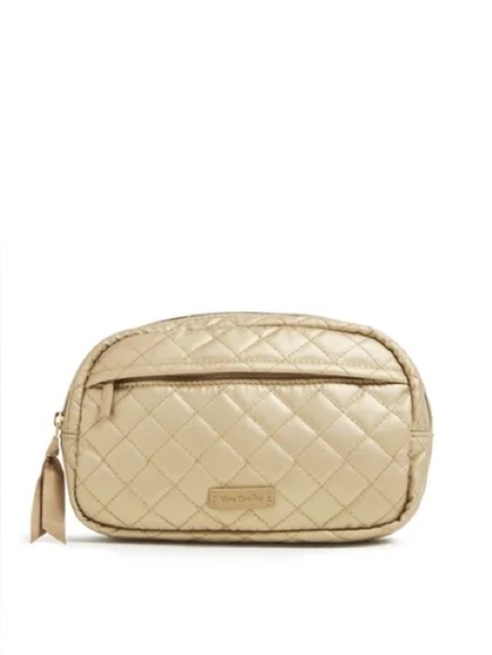 Vera Bradley Quilted Cosmetic Pouch in Champagne Gold